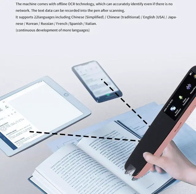 Alt view image 2 of 7 - Scan Reader Pen,Text to Speech Device for Dyslexia,Exam Reading Pen, Langage Translator,International Edition ABS Multifunctional Smart Voice Translator Pen