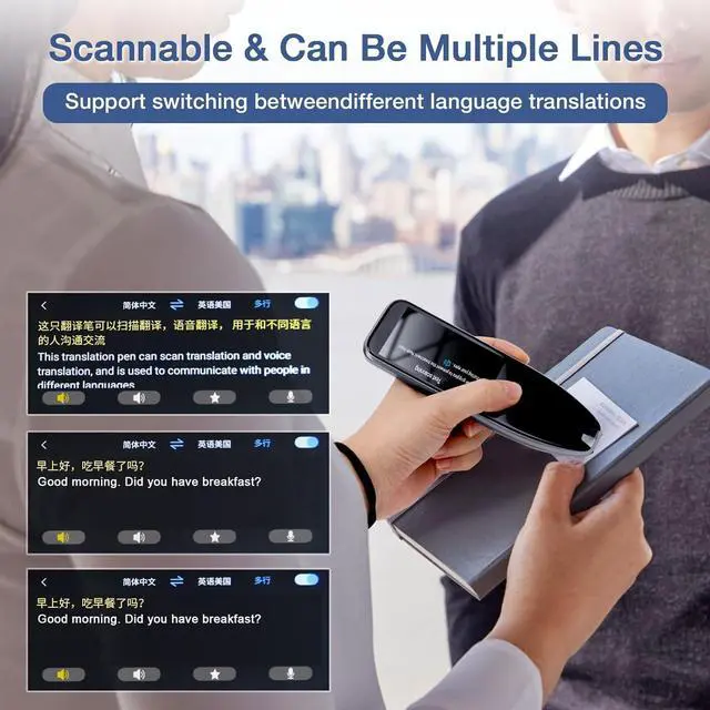 Alt view image 6 of 7 - Language Translator Device Scanner Pen - Text to Speech Device for Dyslexia, Suitable for Language Learners Scan Translate Reading Pen,Fast - Under 0.5 Sec