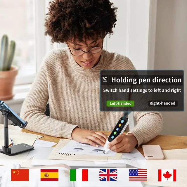 Alt view image 6 of 7 - Document Scanners,OCR Text Reading Pen with 112 Languages Translator Device,Portable Real-time Translation Pen Scanner,Learning&Travel&Business Communicati,Text to Speech Device for Dyslexia