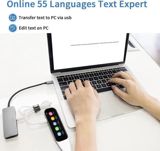 Alt view image 7 of 7 - Document Scanners,OCR Text Reading Pen with 112 Languages Translator Device,Portable Real-time Translation Pen Scanner,Learning&Travel&Business Communicati,Text to Speech Device for Dyslexia