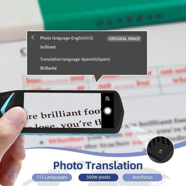 Alt view image 5 of 7 - Scan Reader Pen 4 [Collins Dictionary Built-in],Pen Scanner Text to Speech Device,16 GB Translation Pen Reading Pen Photo Translation Dictionay Pen for Students