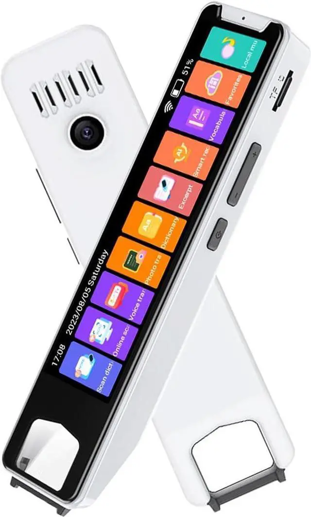 Main image of Translator Pen Scanner, Multipurpose OCR Digital Scan Translator Smart Pen Reader 134 Language Translation Scanning Reading Pen for Dyslexia Business Students Adults Language Learners (White)
