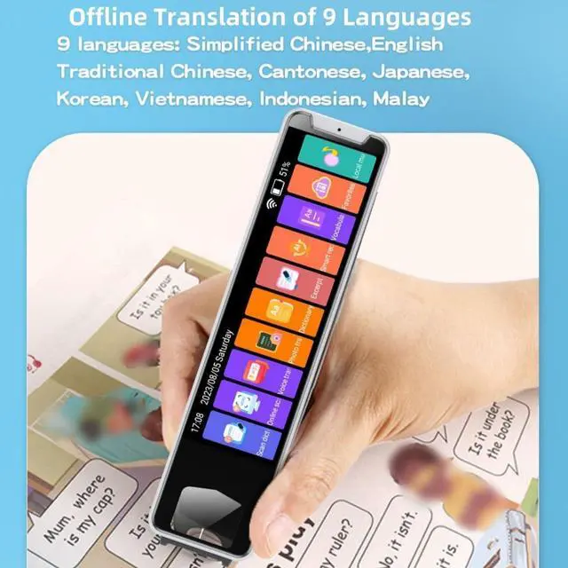 Alt view image 2 of 7 - Translator Pen Scanner, Multipurpose OCR Digital Scan Translator Smart Pen Reader 134 Language Translation Scanning Reading Pen for Dyslexia Business Students Adults Language Learners (White)