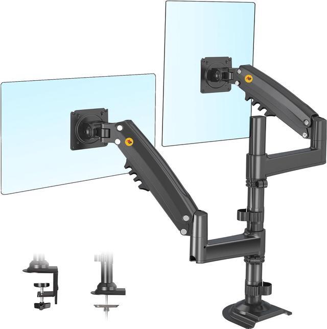 Main image of Dual Monitor Desk Mount Stand Full Motion Swivel Computer Monitor Arm Fits 2 Screens up to 27'' with Load Capacity 4.4~19.8lbs for Each Monitor
