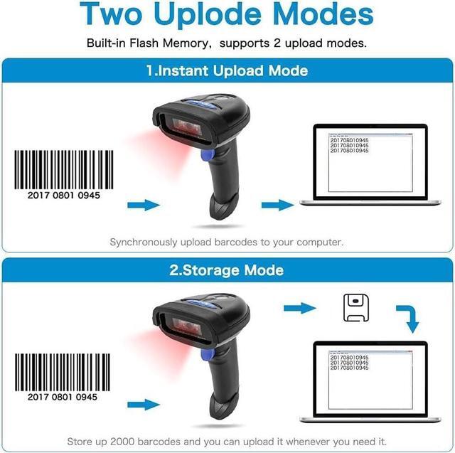 Alt view image 6 of 7 - NETUM Bluetooth Barcode Scanner, Compatible with 2.4G Wireless & Bluetooth Function & Wired Connection, Connect Smart Phone, Tablet, PC, CCD Bar Code Reader Work with Windows, Mac,Android