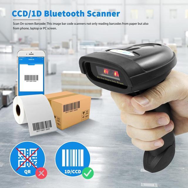 Alt view image 5 of 7 - NETUM Bluetooth Barcode Scanner, Compatible with 2.4G Wireless & Bluetooth Function & Wired Connection, Connect Smart Phone, Tablet, PC, CCD Bar Code Reader Work with Windows, Mac,Android