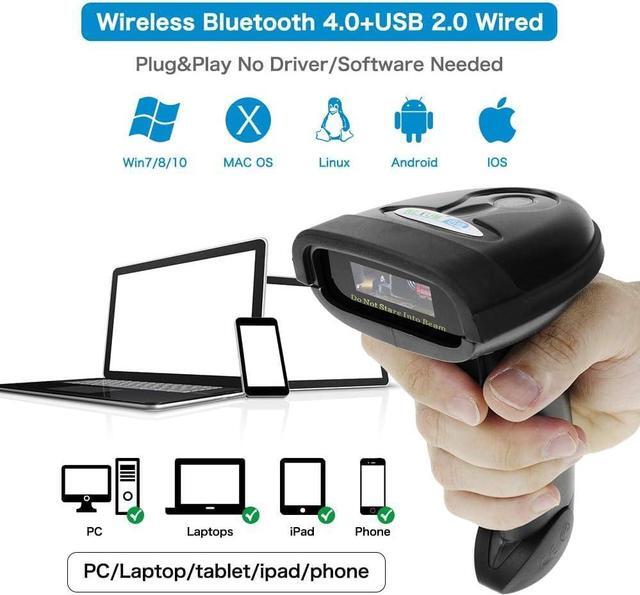 Alt view image 2 of 7 - NETUM Bluetooth Barcode Scanner, Compatible with 2.4G Wireless & Bluetooth Function & Wired Connection, Connect Smart Phone, Tablet, PC, CCD Bar Code Reader Work with Windows, Mac,Android