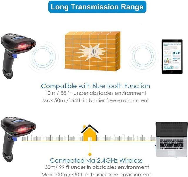 Alt view image 7 of 7 - NETUM Bluetooth Barcode Scanner, Compatible with 2.4G Wireless & Bluetooth Function & Wired Connection, Connect Smart Phone, Tablet, PC, CCD Bar Code Reader Work with Windows, Mac,Android