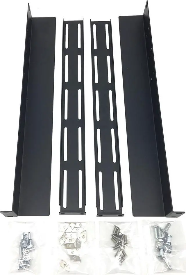 Alt view image 5 of 5 - 1U Universal 4-Post Rack Mount Server Shelf Rails for Dell Compaq HP IBM APC - 16.5-29.5 Inches Adjustable Depth-110 lbs Capacity (16.5-29.5" Rails)