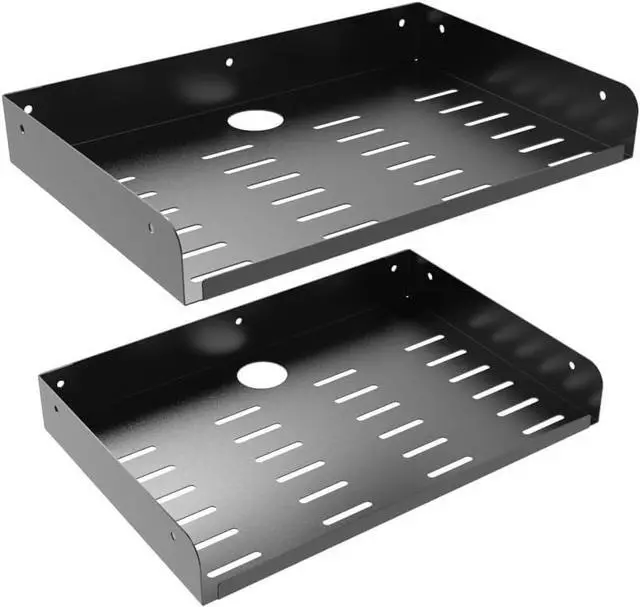 Main image of 2 Pcs of Metal Floating Shelf Modern Wall Mounted Storage Rack 12"*8" Deep Display Shelf in Living Room, Bedroom,Bathroom, Kitchen,Garage or Office (12 inches 2 Pcs)