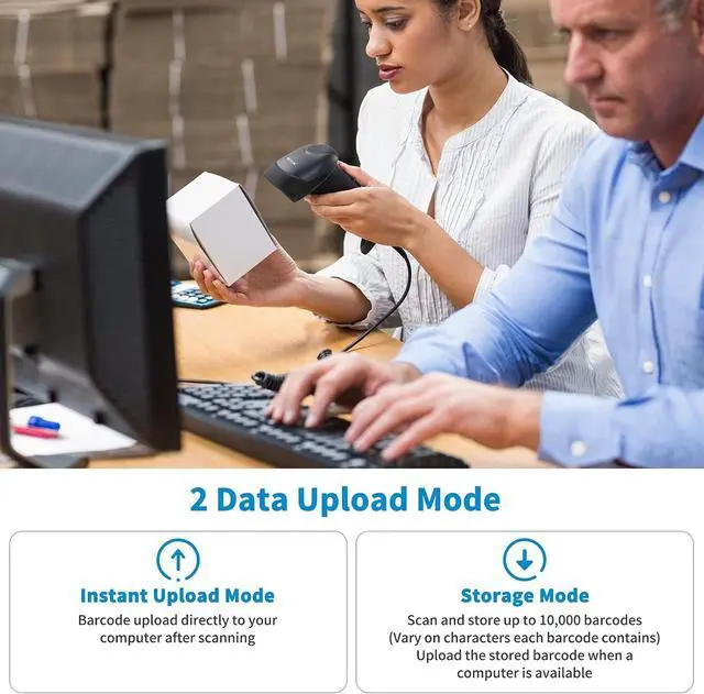 Alt view image 7 of 7 - NETUM Wireless 2D QR Barcode Scanner Bluetooth with Stand, 3 in 1 Automatic Bar Code Imager Reader Handhold Scanner Gun Compatible for Laptops, Computers, Cashier, POS