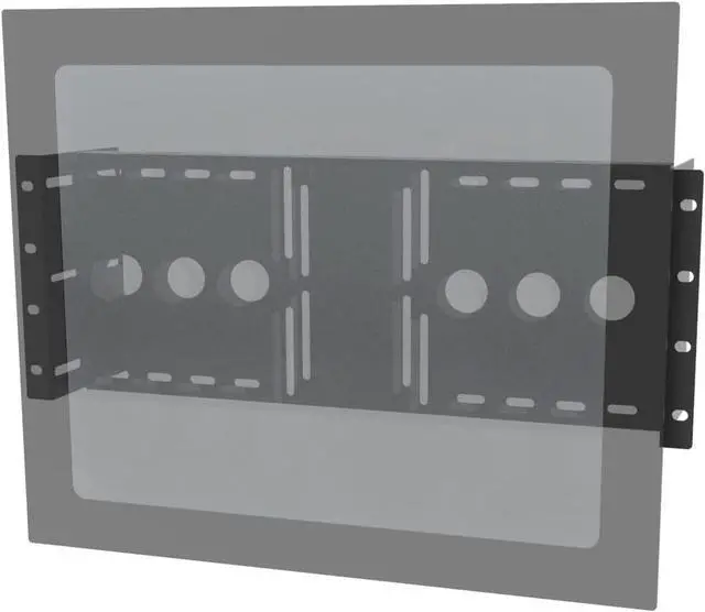 Alt view image 5 of 7 - 4U Universal VESA LCD Monitor Mounting Bracket for 19 inches Server Rack or Cabinet, Black (MMB)
