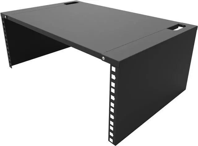 Main image of 4U Wall Mount Patch Panel Bracket with Top Cover- 12 inch Deep - 19" Patch Panel Rack for Shallow Network Equipment- 44lbs Capacity (JCM-OWMC4U)