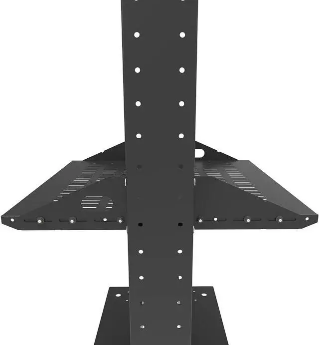 Alt view image 6 of 7 - 2U Cantilever Server Shelf Rack Mount-19 Inch 2 Piece Set Center Weighted for AV/Data Equipment Enclosure (2U2PC10V, black)