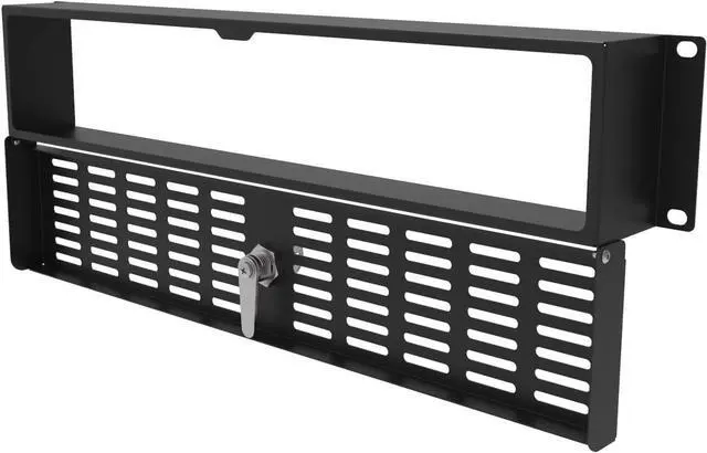 Alt view image 5 of 7 - 2U Rack Mount Security Cover for 19-inch Server Rack & Network Cabinet- Hinged Locking Rack Panel Door for Access Control and Physical Security