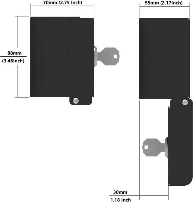 Alt view image 4 of 7 - 2U Rack Mount Security Cover for 19-inch Server Rack & Network Cabinet- Hinged Locking Rack Panel Door for Access Control and Physical Security