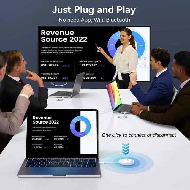 Alt view image 2 of 7 - USB C Wireless Transmitter and HDMI Receiver, 2.4G/5G HDMI Extender with PD 3.0 Port, Streaming Video and Audio to TV/Monitor/Projector from MacBook/Surface/Chromebook, iPad, iPhone 15/Galaxy
