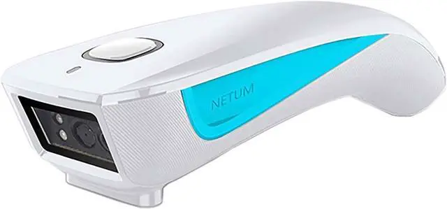 Main image of NETUM Upgraded Mini Wireless QR Barcode Scanner, 3 in 1 Bluetooth Portable Pocket Small 1D 2D Bar Code Reader, Automatic Fast, Precise scanning for POS, C850 White