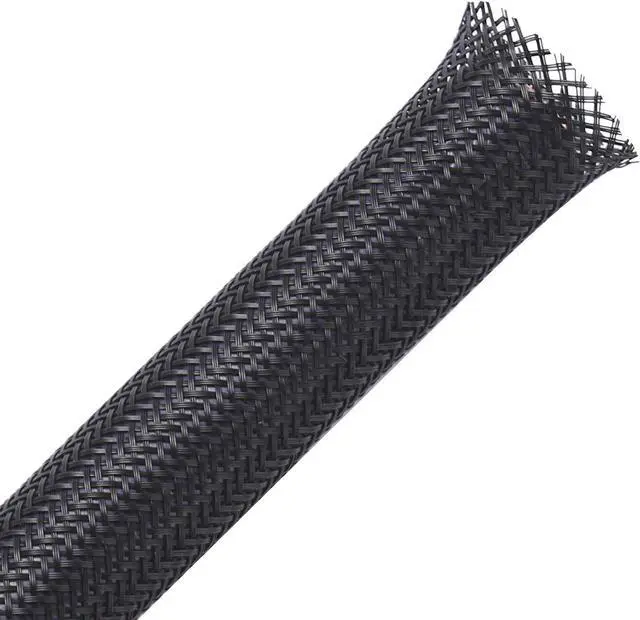 Main image of 100ft - 3/8 inch Cable Sleeve PET Expandable Braided Sleeving  Black