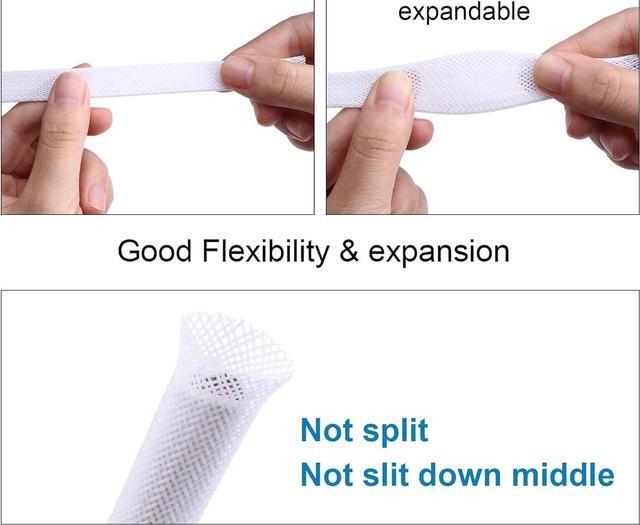 Alt view image 4 of 5 - 100ft - 3/8 inch Cable Sleeve PET Expandable Braided Sleeving  White
