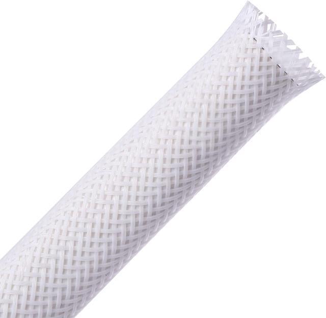 Main image of 100ft - 3/8 inch Cable Sleeve PET Expandable Braided Sleeving  White