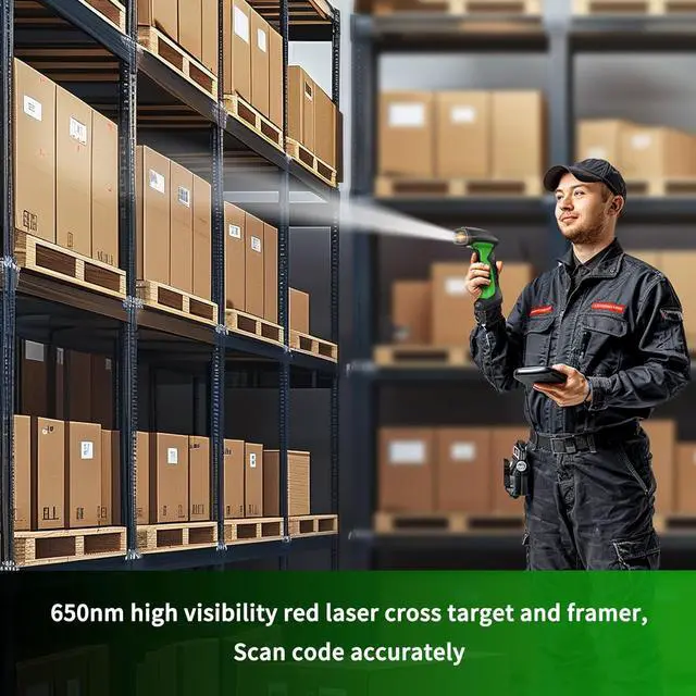 Alt view image 3 of 7 - NETUM Rugged Wireless QR Code Scanner with Honeywell's Area-imaging Scan Engine, Bluetooth 2D 1D Bar Code Reader 2600mAh Drop Protection Shock Dust Proof for Windows Mac Android iOS (NT-1900)