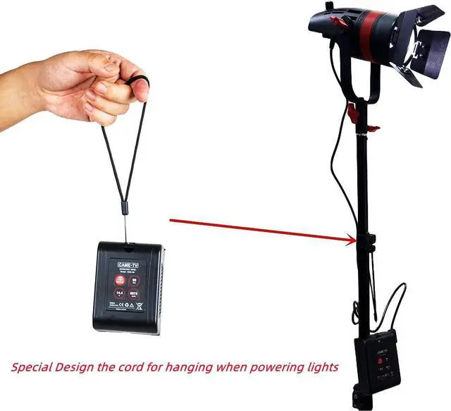 Alt view image 3 of 7 - Mini V Mount Battery 99Wh 6875mAh 15A Draw Rechargeable V-Mount with 2 D-TAP & 1 USB for Blackmagic BMPCC 4k/6K Pro/Sony FX6/Red Komodo/Canon C70/Z cam E2,Video Lights,Monitors