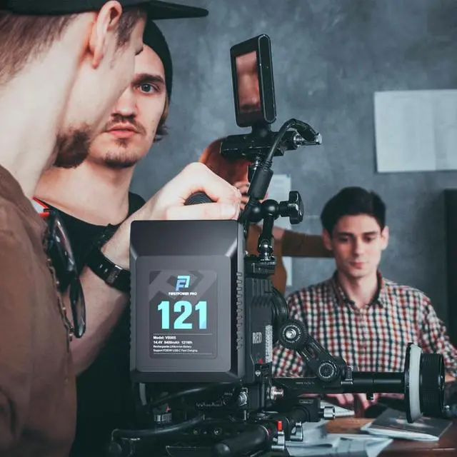 Alt view image 6 of 7 - V Mount/V-Lock Battery, 121Wh(8400mAh, 14.4V) V-Mount Battery Support PD 60W USB-C Fast Charger, with D-TAP, USB-A, USB-C Port, for Video Broadcast Camera Camcorder Monitor LED Light