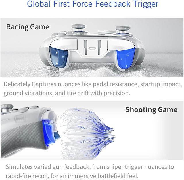 Alt view image 5 of 7 - FLYDIGI APEX 4 PC Controller Force Feedback Trigger Force-Adjustable Alloy Joysitck Full-Color LCD Display 1500mAh 1000hz Report Rate Stereo Vibration PC/NS/TV/Android/Laptop