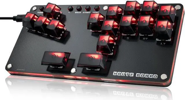 Alt view image 2 of 7 - Mini All-Button Arcade Stick, Leverless Arcade Controller with DIY RGB & Turbo Functions, Compatible with PC/Ps3/Ps4/Switch/Steam Deck, Supports Hot Swap & SOCD