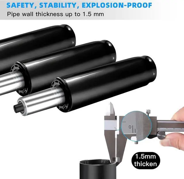 Alt view image 6 of 6 - Adjustable Gas Lift Cylinder for Office Chairs, Black, 1000LBS Capacity
