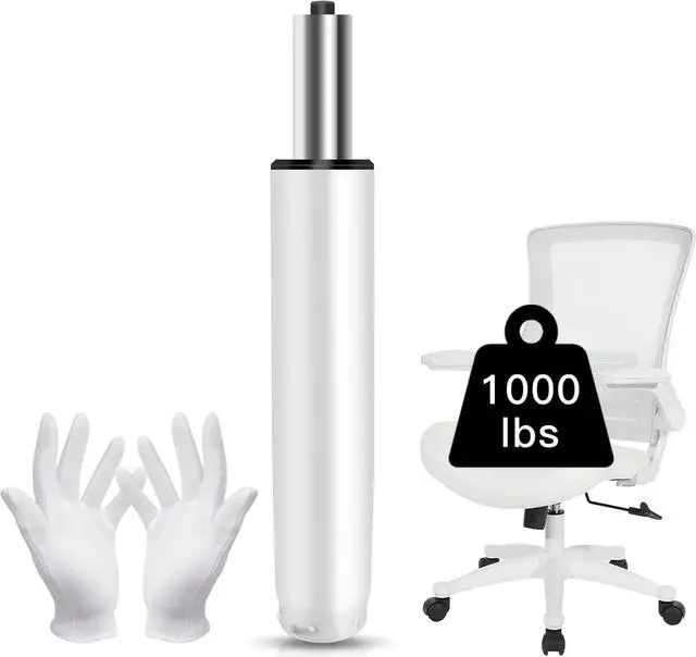 Main image of Office Chair Cylinder Replacement,Heavy Duty Gas Lift Cylinder for Office Desk Chairs/Gaming Chair,Gas Lift Hydraulic/Pneumatic Piston, Universal Size (Premium White)