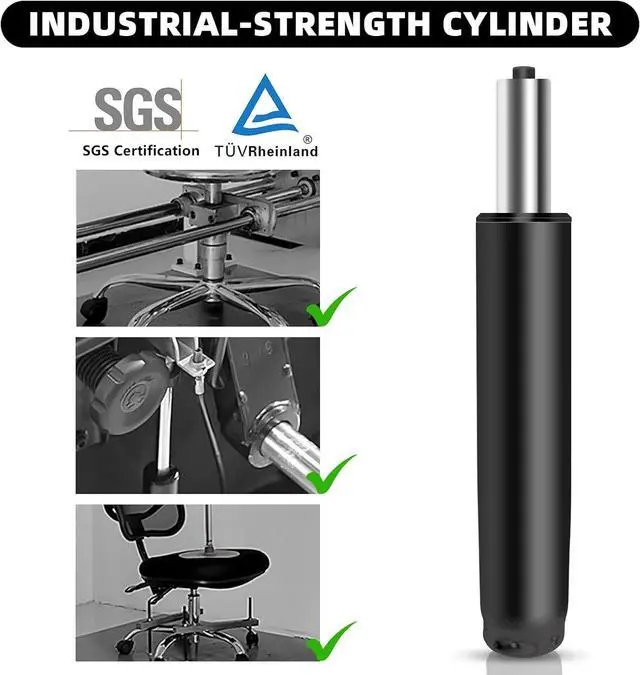 Alt view image 2 of 6 - 5.5 inch Office Chair Gas Lift Cylinder-Office Chair Replacement Parts,Universal Size Fits Most Chairs,Heavy Duty Gas Lift Hydraulic/Pneumatic Piston for Office Chair (Black)