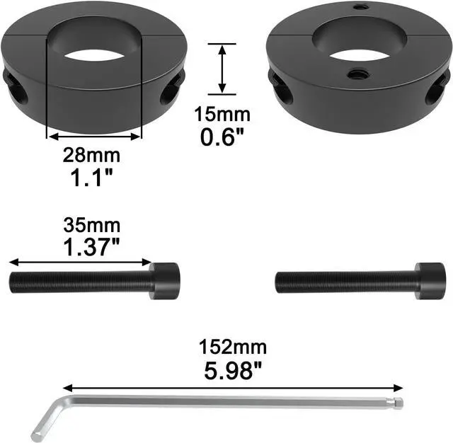Alt view image 2 of 7 - Gas Lift Cylinder Removal Tools 28mm/1.1-Inch, Removal Tools Sets for Replace Office Chair Cylinder, Fix Sinking Office Chair Stainless Steel Chair Saver for Stop Sinking - 2 Pieces