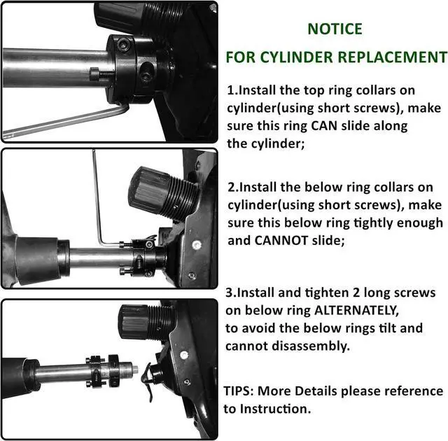 Alt view image 3 of 7 - Gas Lift Cylinder Removal Tools 28mm/1.1-Inch, Removal Tools Sets for Replace Office Chair Cylinder, Fix Sinking Office Chair Stainless Steel Chair Saver for Stop Sinking - 2 Pieces
