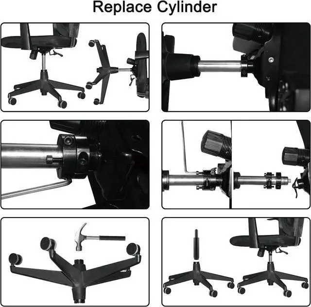 Alt view image 7 of 7 - Gas Lift Cylinder Removal Tools 28mm/1.1-Inch, Removal Tools Sets for Replace Office Chair Cylinder, Fix Sinking Office Chair Stainless Steel Chair Saver for Stop Sinking - 2 Pieces