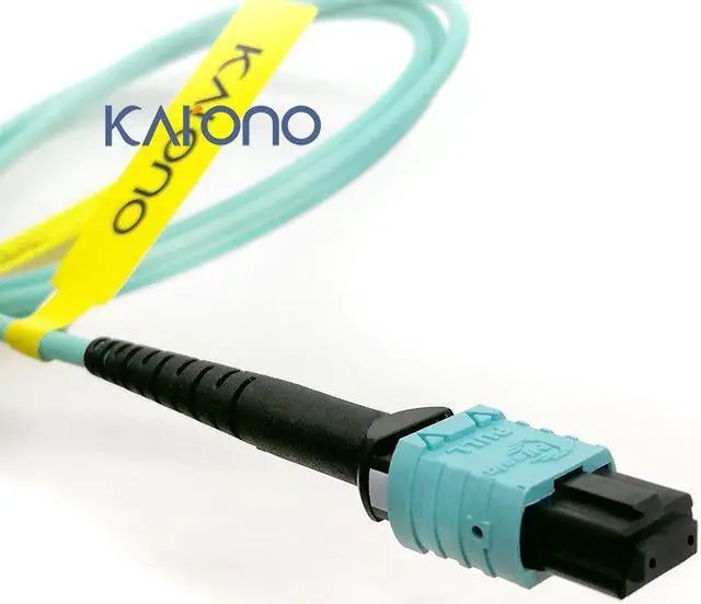 Main image of MPO-MPO Fiber Optic Patch Cable, TYPE B OM3 33 ft (10M) Multimode Fiber, 8 Cores Fiber for QSFP+Transceivers MTP Compatible Cabling System, Patch Panel Cabinet, FTTH, EPON Application, Aqua