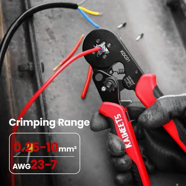 Alt view image 2 of 7 - Ferrule Crimping Tool Kit, AWG 23-7 Self-adjustable Wire Ferrule Crimper Plier Set with 1200pcs Wire Terminals Crimping Connectors Wire Ends Ferrules