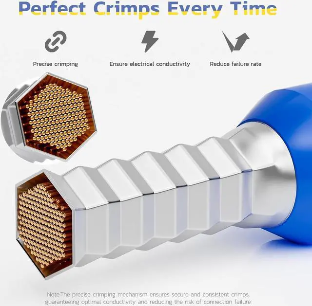 Alt view image 5 of 5 - Ferrule Crimping Tool Kit Wire Ferrules Crimper with 1200PCS Ferrule AWG 23-10 Wire End Ferrule Terminals