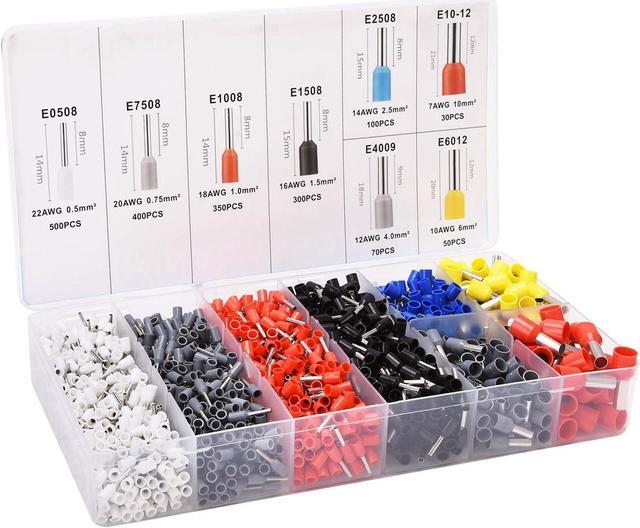 Alt view image 6 of 7 - Ferrule Crimping Tools Wire Pliers - 1800 PCS Wire Ferrules with Crimpers Pliers Kit for Electricians, Adjustable Ratchet Tools with Terminals Connectors AWG 28-7, 0.08-10mm²