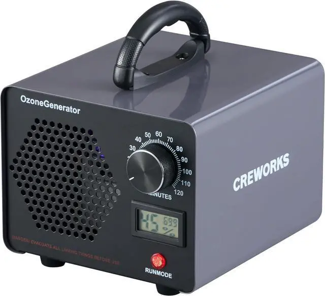 Main image of Ozone Generator, 25000 mg/h High Capacity Ozone Machine for Car Home Smoke Pet Odor Removal, Commercial Ozone Odor Eliminator Air Purifier with Timer Display for 3200 sq ft Room, Black