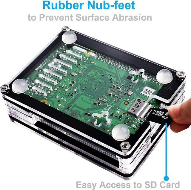 Alt view image 5 of 6 - Raspberry Pi 4 Case with Fan Cooling Pi 4B Case with 5V 3A Power Supply, 4 pcs Aluminum Heatsinks Support Pi 4 Model B 8gb/4gb (No Raspberry Pi Board)