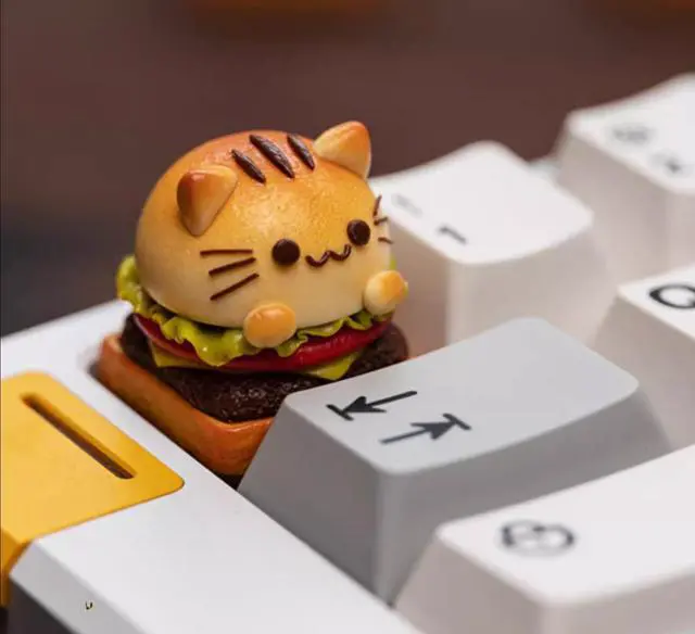 Alt view image 2 of 5 - PBT Cat Keycap Esc keycaps, Stone Clay Handmade, DIY Personality Custom Cartoon Anime Keycap Replacement Gift for Mechanical Keyboard KeyCap