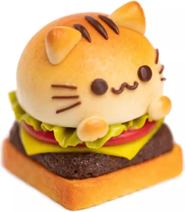 Main image of PBT Cat Keycap Esc keycaps, Stone Clay Handmade, DIY Personality Custom Cartoon Anime Keycap Replacement Gift for Mechanical Keyboard KeyCap