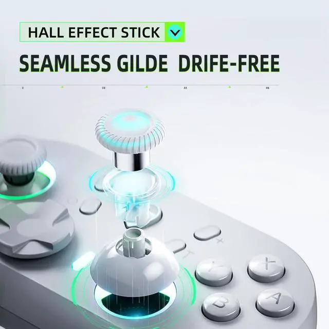 Alt view image 2 of 7 - Thunderobot G45 Pro Wireless PC Controller for Windows PC,Switch,IOS&Android,PC Game Controller with Hall Effect Joysticks&Triggers/Gyroscope,RGB Lights