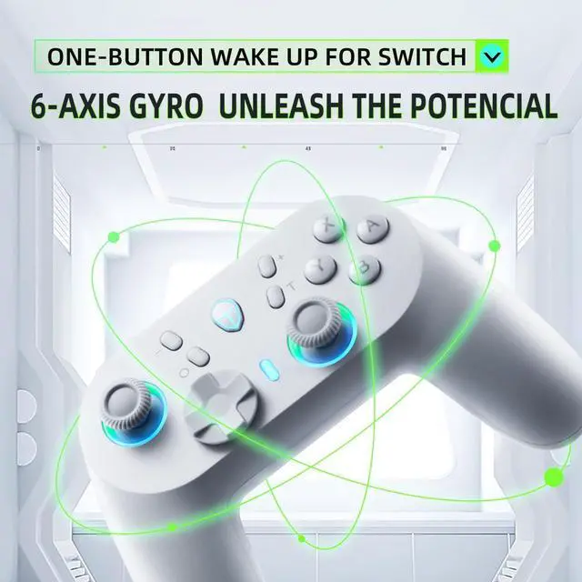 Alt view image 4 of 7 - Thunderobot G45 Pro Wireless PC Controller for Windows PC,Switch,IOS&Android,PC Game Controller with Hall Effect Joysticks&Triggers/Gyroscope,RGB Lights