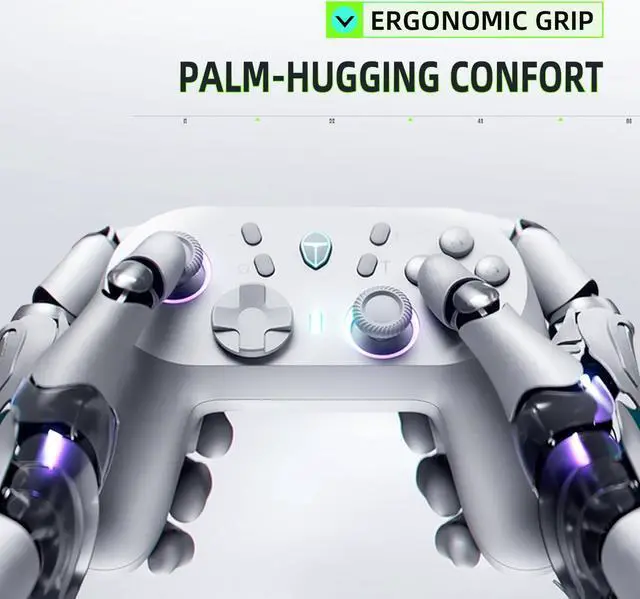 Alt view image 6 of 7 - Thunderobot G45 Pro Wireless PC Controller for Windows PC,Switch,IOS&Android,PC Game Controller with Hall Effect Joysticks&Triggers/Gyroscope,RGB Lights