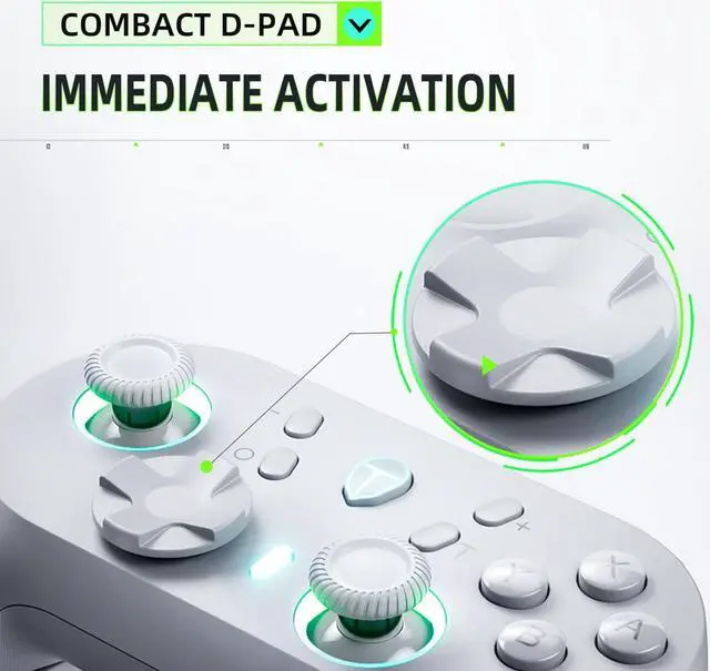 Alt view image 7 of 7 - Thunderobot G45 Pro Wireless PC Controller for Windows PC,Switch,IOS&Android,PC Game Controller with Hall Effect Joysticks&Triggers/Gyroscope,RGB Lights