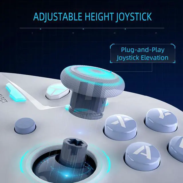 Alt view image 5 of 7 - Thunderobot G30S Wireless PC Controller for Windows PC,Switch,IOS&Android,PC Game Controller with Hall Effect Triggers,Adjustable Height Joystick Black