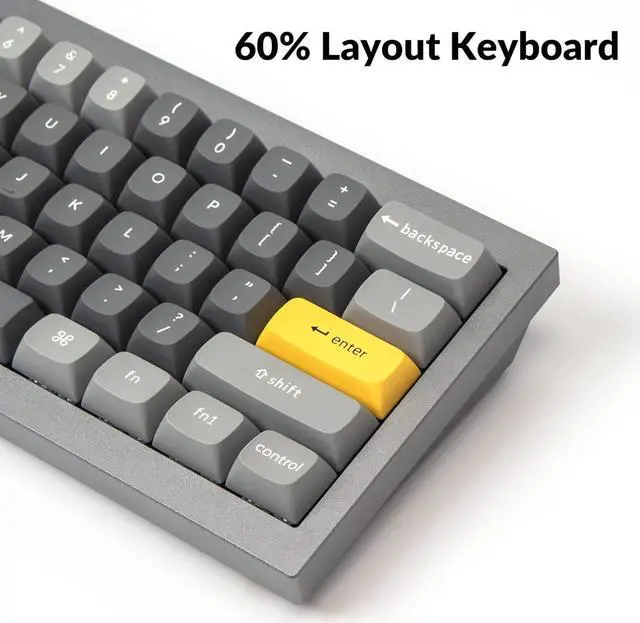 Alt view image 4 of 7 - Wired Custom Mechanical Keyboard, QMK/VIA Programmable Macro, Full Aluminum, Hot-Swappable Gateron G Pro Blue Switch, 60% Layout Double Gasket Compatible with Mac and Windows - Gray